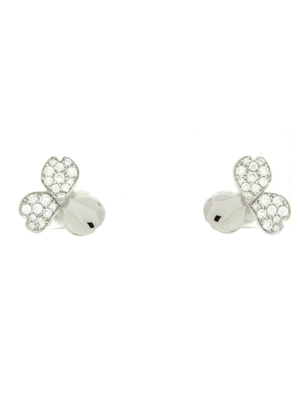 Tiffany & Co Earrings Paper Flower 18k White Gold Diamond